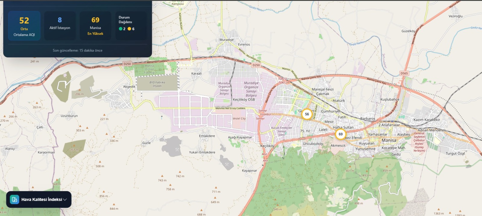 Manisa'nın nefesi artık akıllı sistemle anlık izleniyor!