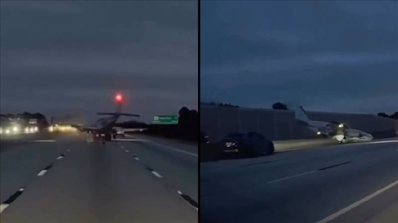 ABD'de bir otomobile uçak çarptı