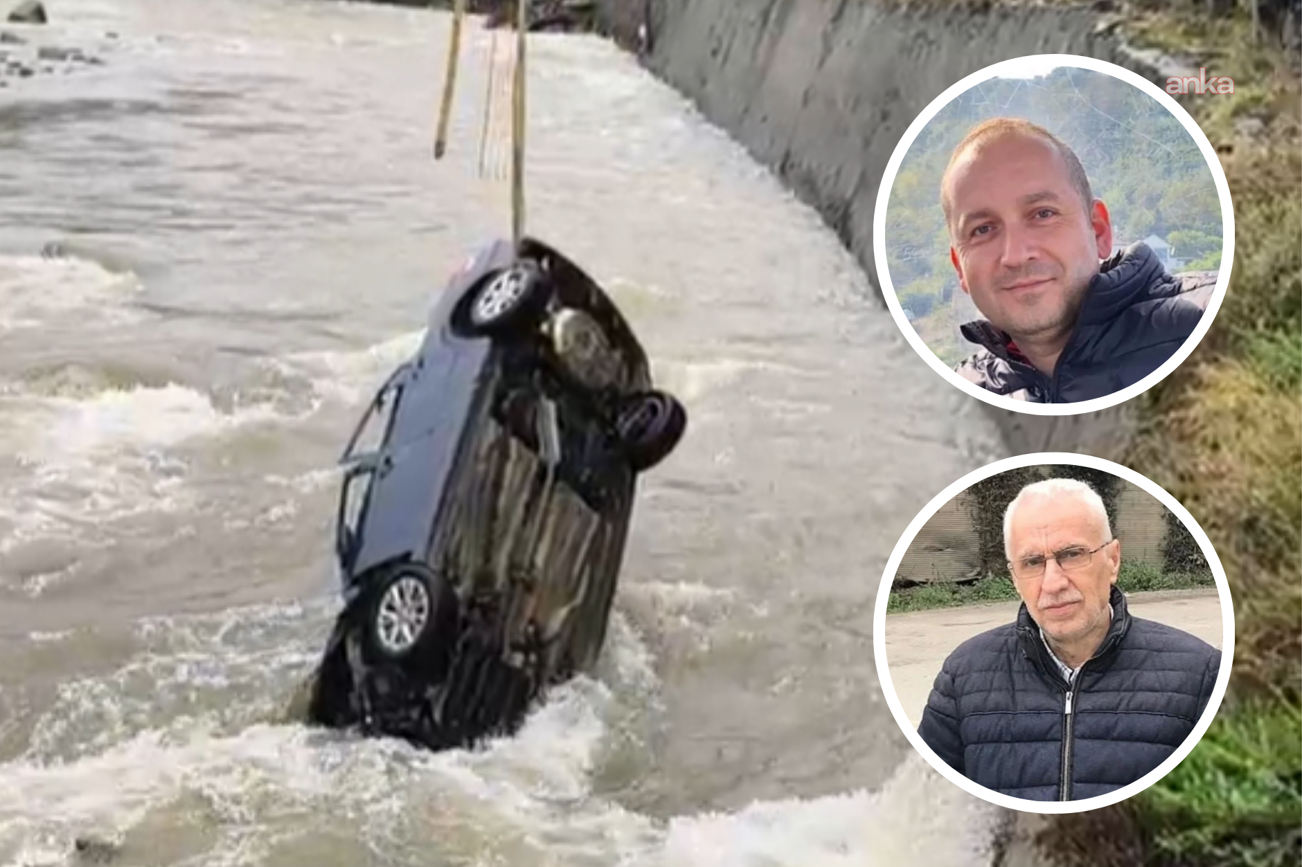 Bulancak'ta dereye yuvarlanan araçtaki 2 kişi hayatını kaybetti