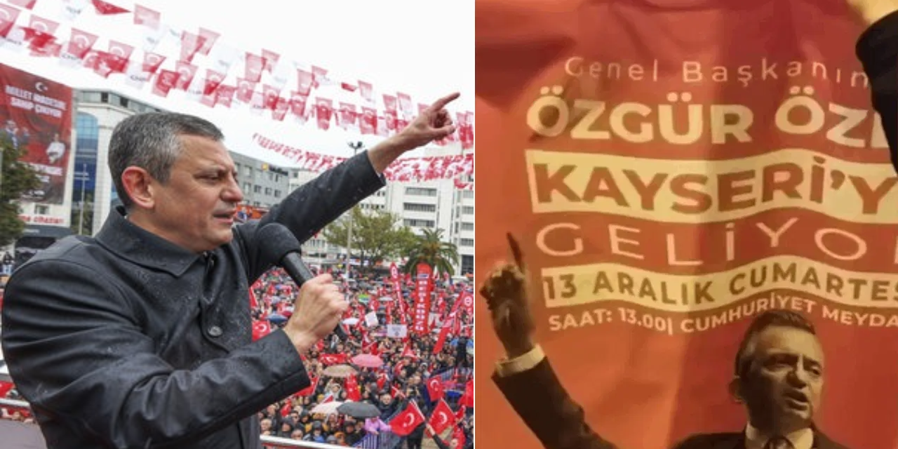 Kayseri'de 'CHP' paniği: Miting öncesi afişler söküldü