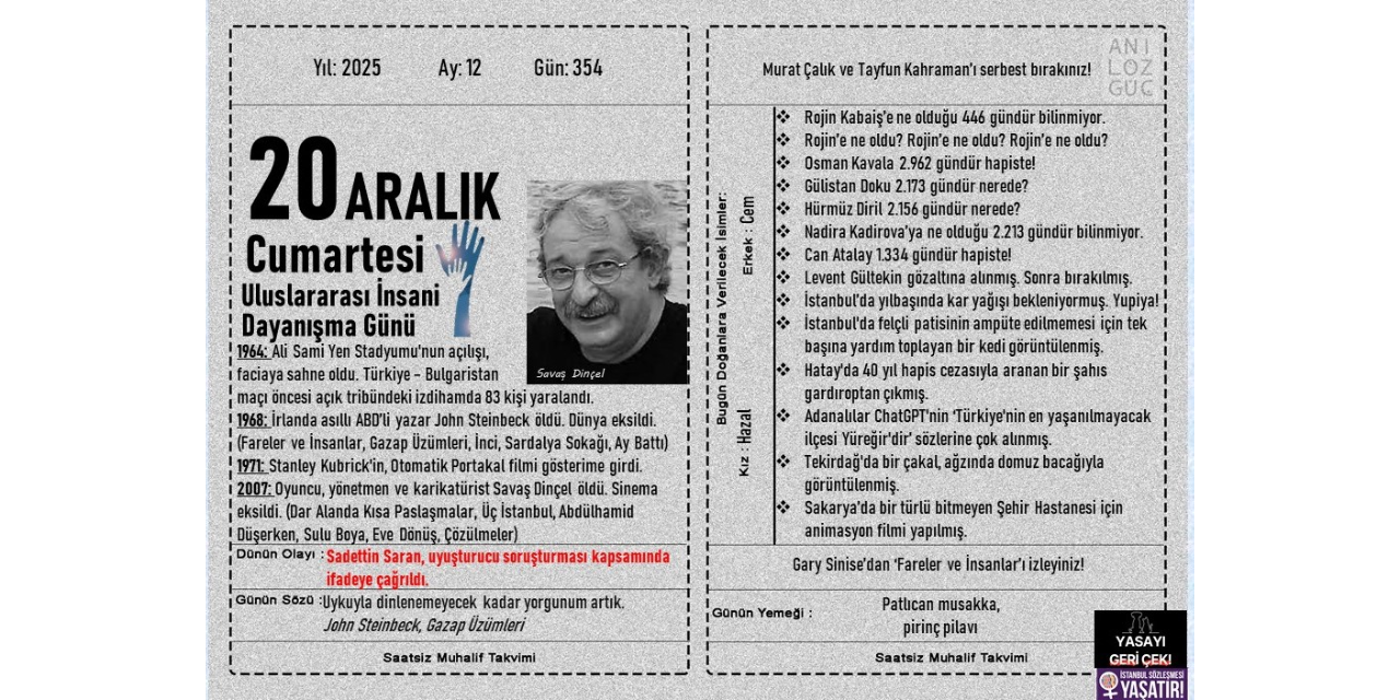 Uluslararası İnsani Dayanışma Günü