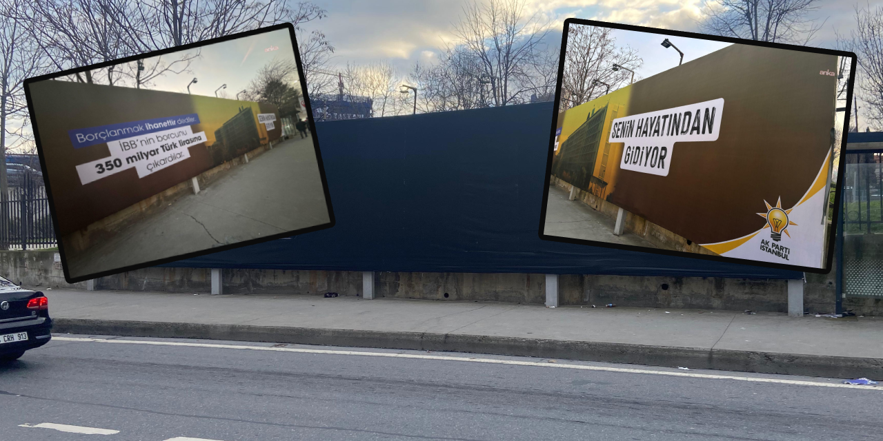 AK Parti “dezenformasyon” demişti: Çağlayan'daki İBB karşıtı afişler kaldırıldı