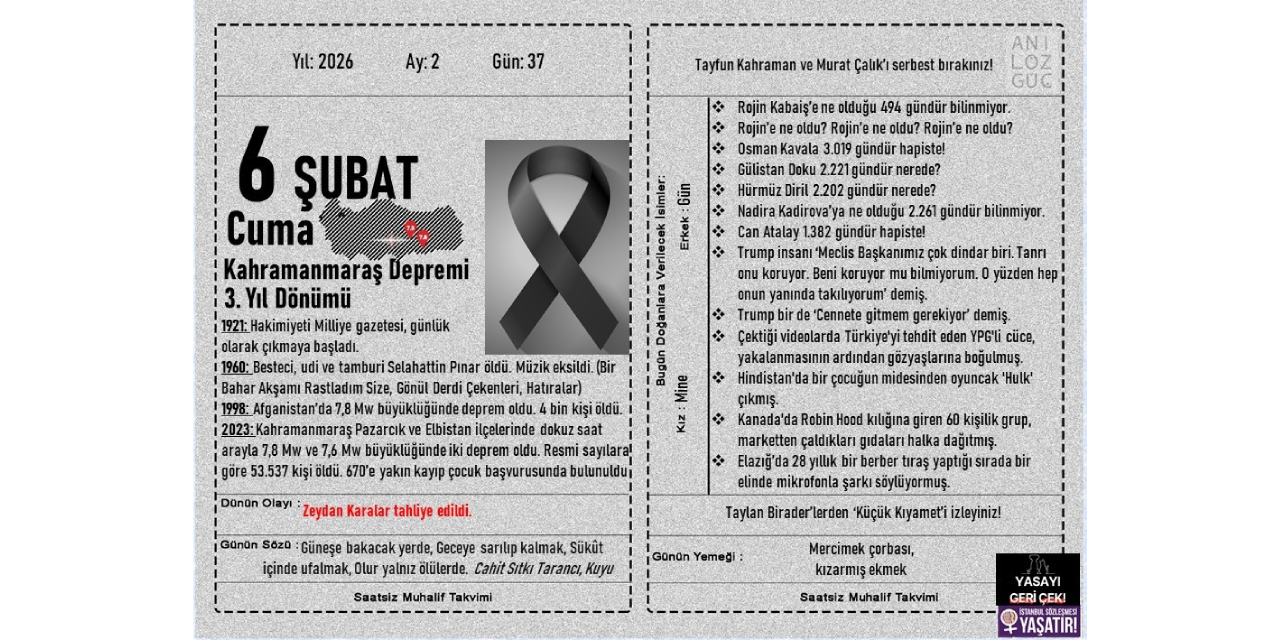 Kahramanmaraş Depremi 3. Yıl Dönümü