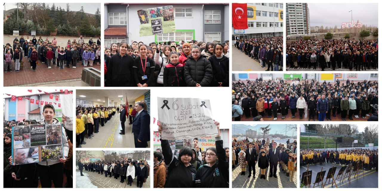 Depremin üçüncü yılında okullarda saygı duruşu