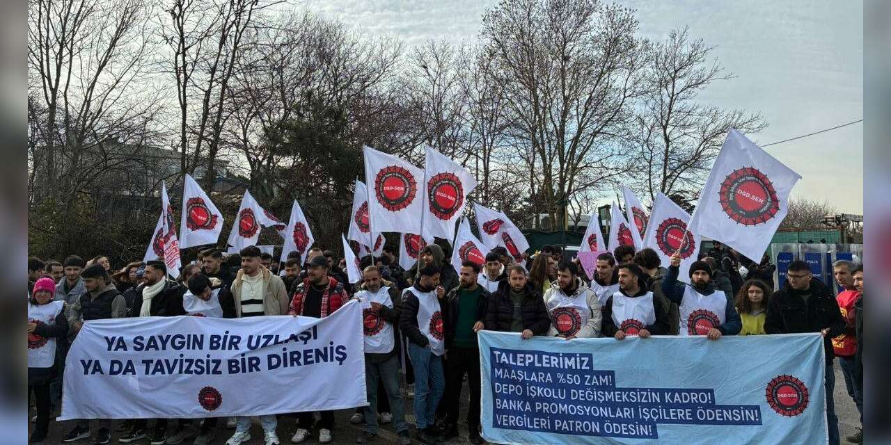 Migros işçileri Özilhan'ın evinin önünde: İşçiler üçüncü kez gözaltına alındı