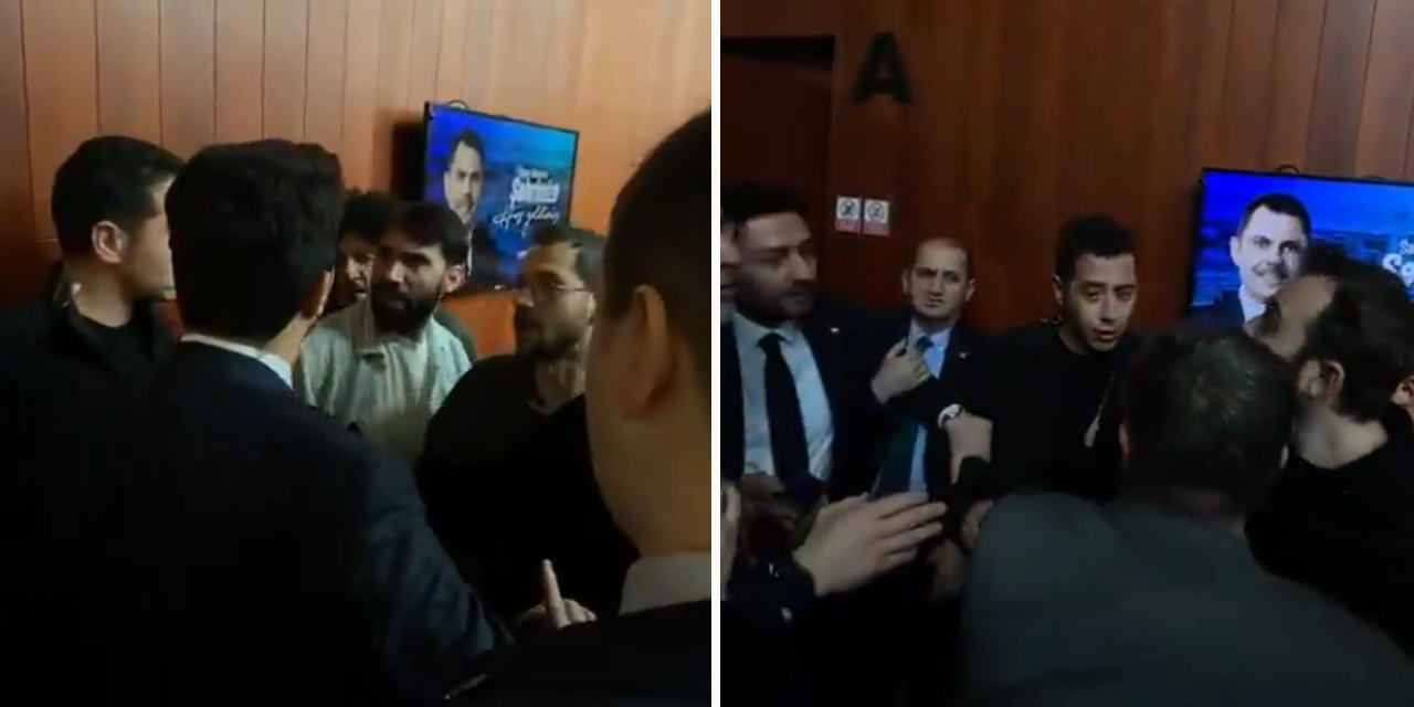 Murat Kurum'un korumalarından gazetecilere fiziksel müdahale!