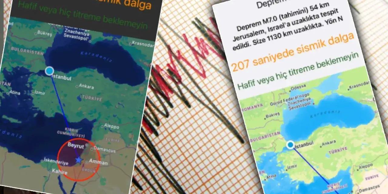 Sabah 6’da telefonlara gelen 7 büyüklüğünde deprem bildirimi