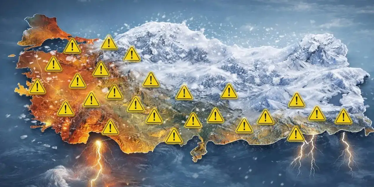 Meteoroloji 31 kentin listesini verip sarı kod ilan etti