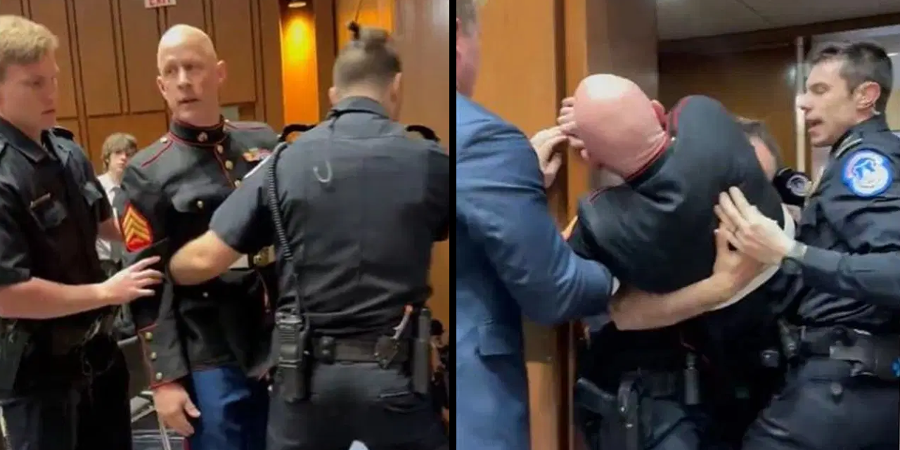 ABD Senatosu’nda İsrail protestosu! Eski deniz piyadesinin kolu kırıldı