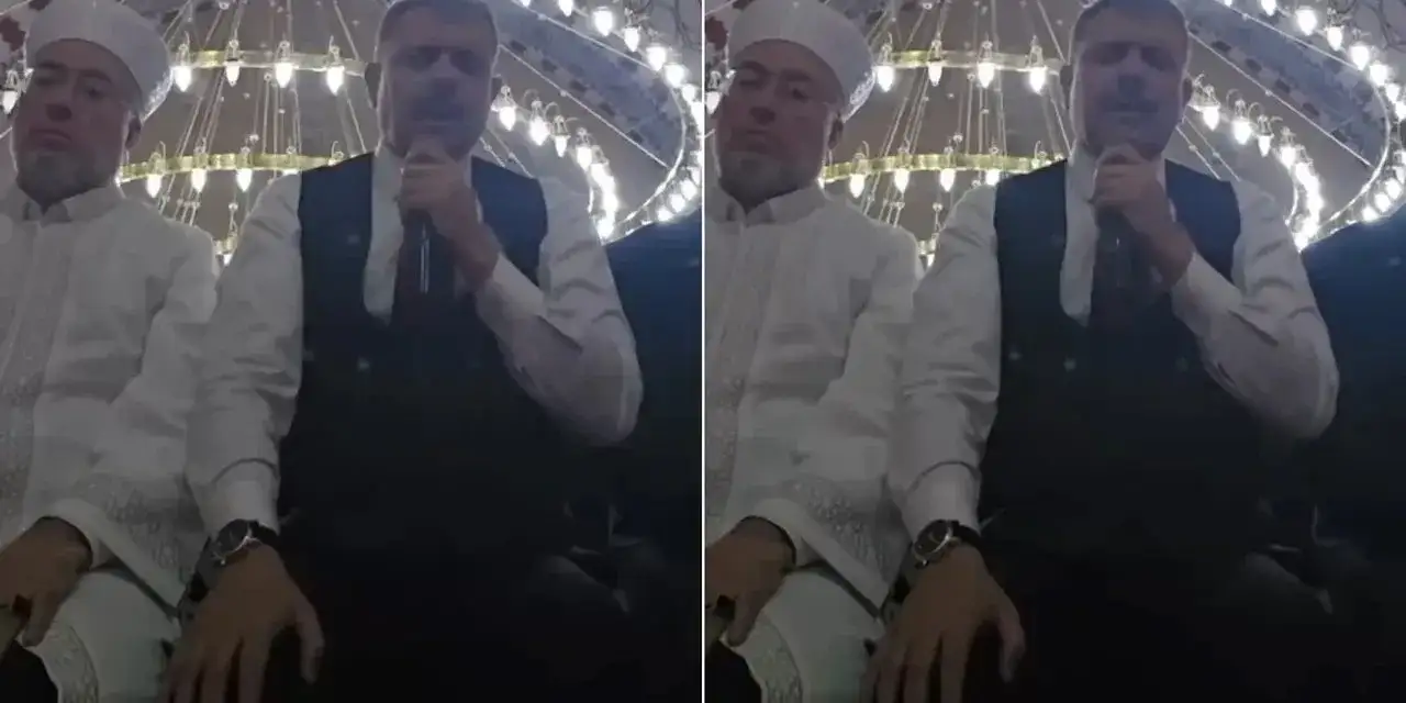 Bakan Kuran okuyunca imam telefonuyla kayda girdi