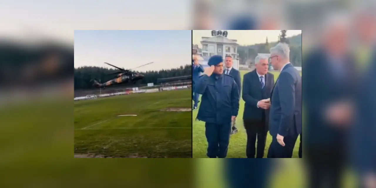 Bakandan helikopterli iftar