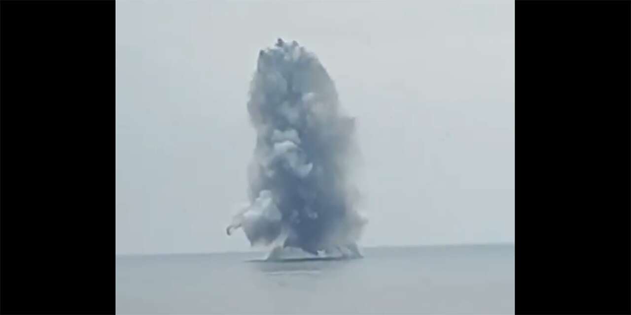 Ordu'da kıyıya vuran mühimmat yüklü İDA imha edildi