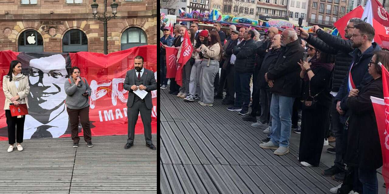 Strasbourg’da Ekrem İmamoğlu eylemi