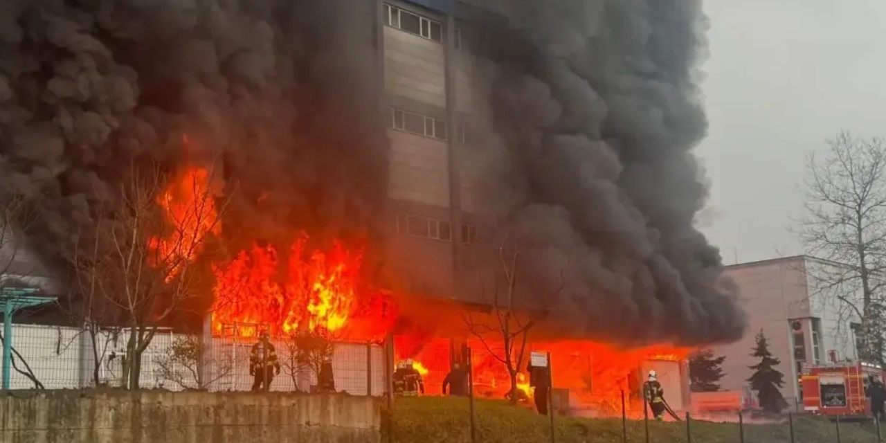Trabzon'da yangın alarmı: Fındık fabrikası alevlere teslim oldu