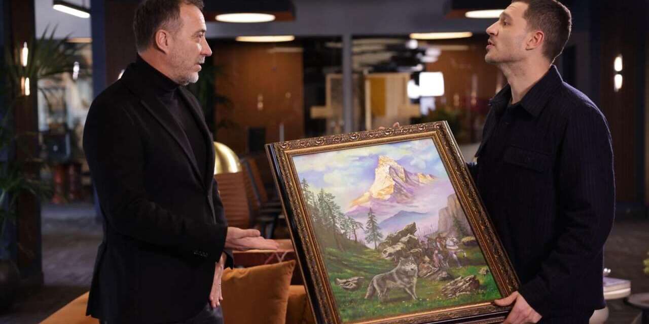 Bahçeli beğendiği dizi oyuncusuna tablo hediye etti