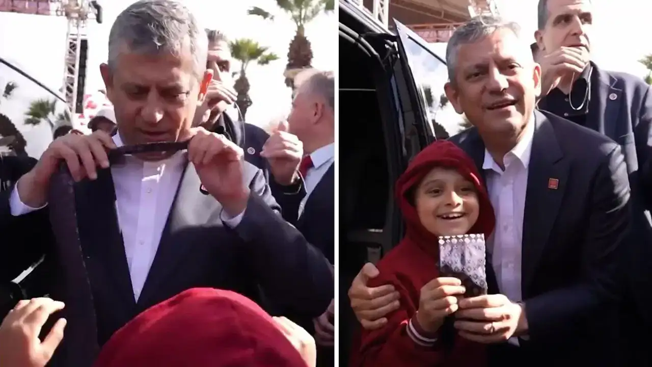 Özgür Özel'den 'kravat' hediyesi