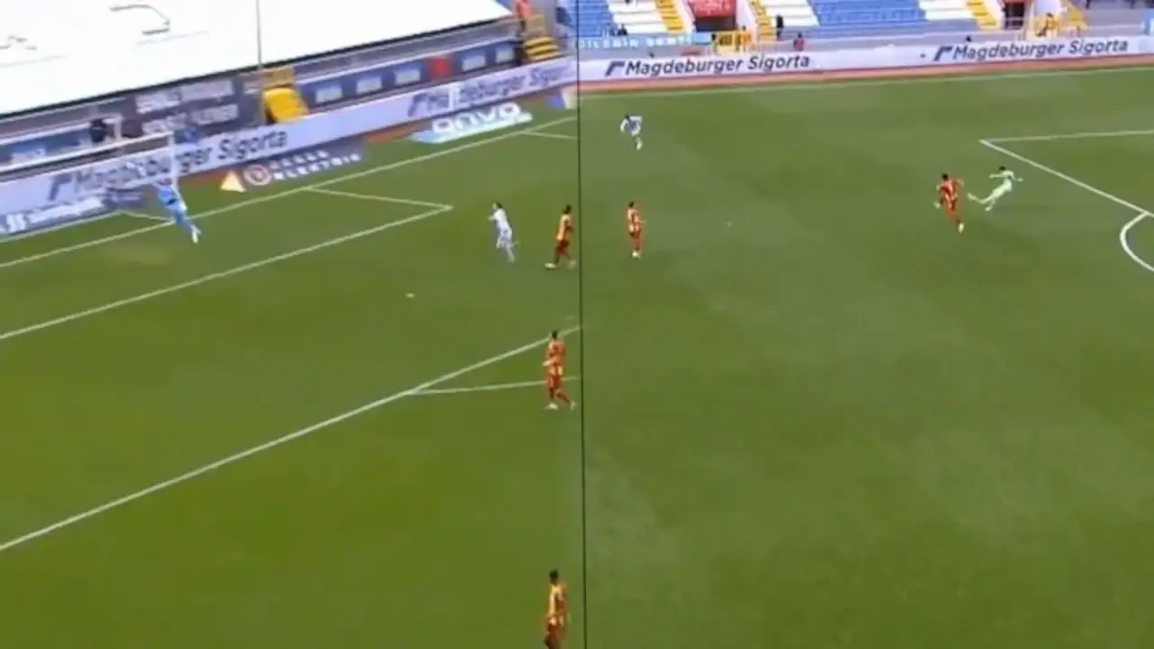 Süper Lig'de inanılmaz gol! 80 metreden attı