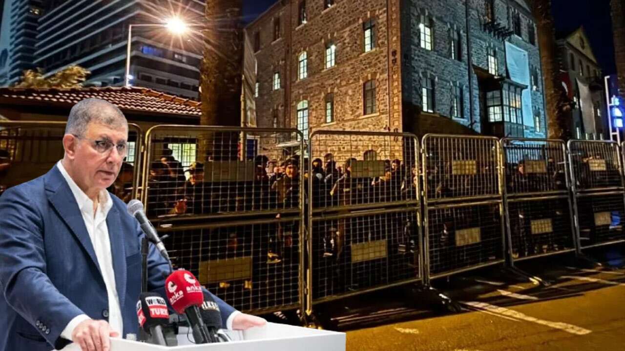 İzmir Büyükşehir Belediyesi’nin kullandığı tarihi binaya polis ablukası