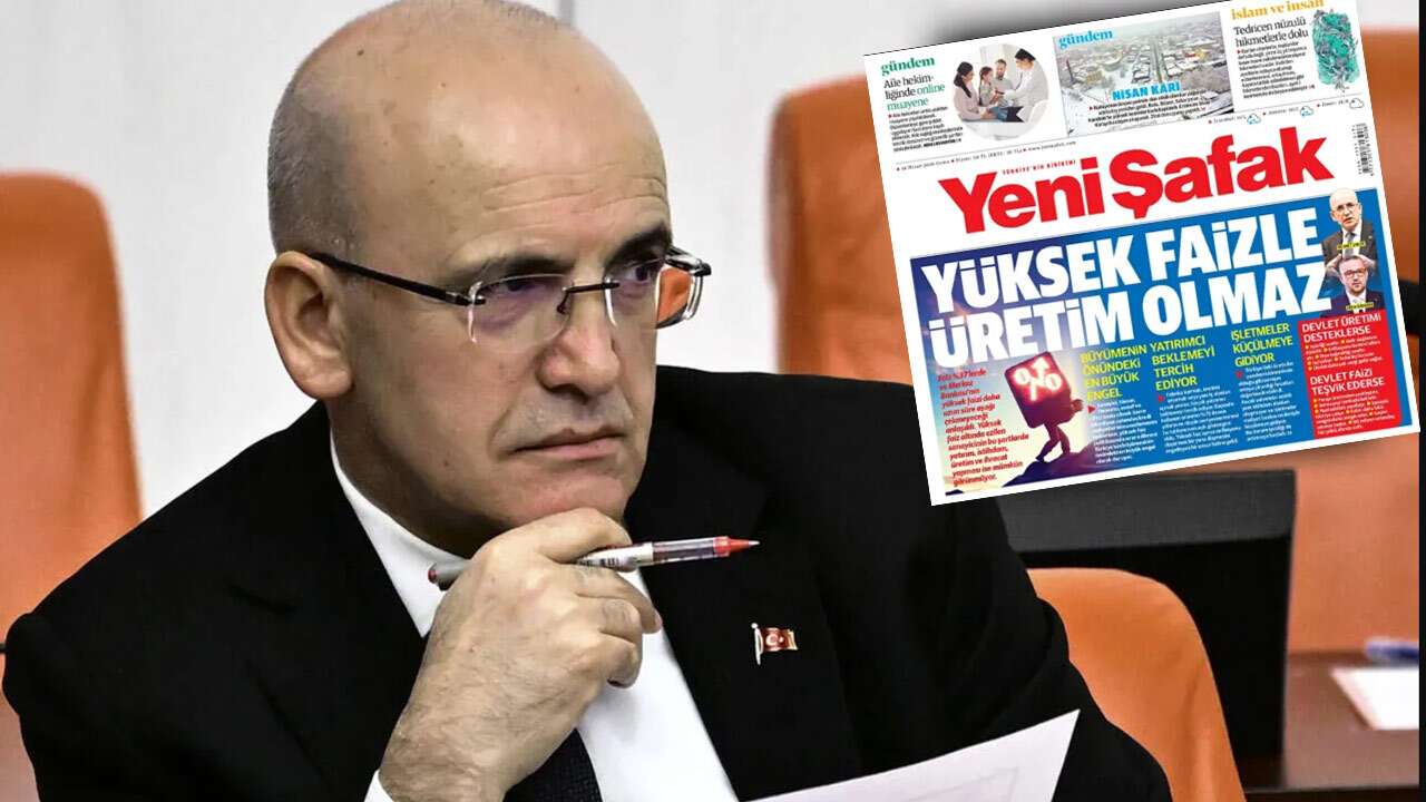 Yeni Şafak yine manşetten Mehmet Şimşek’e vurdu
