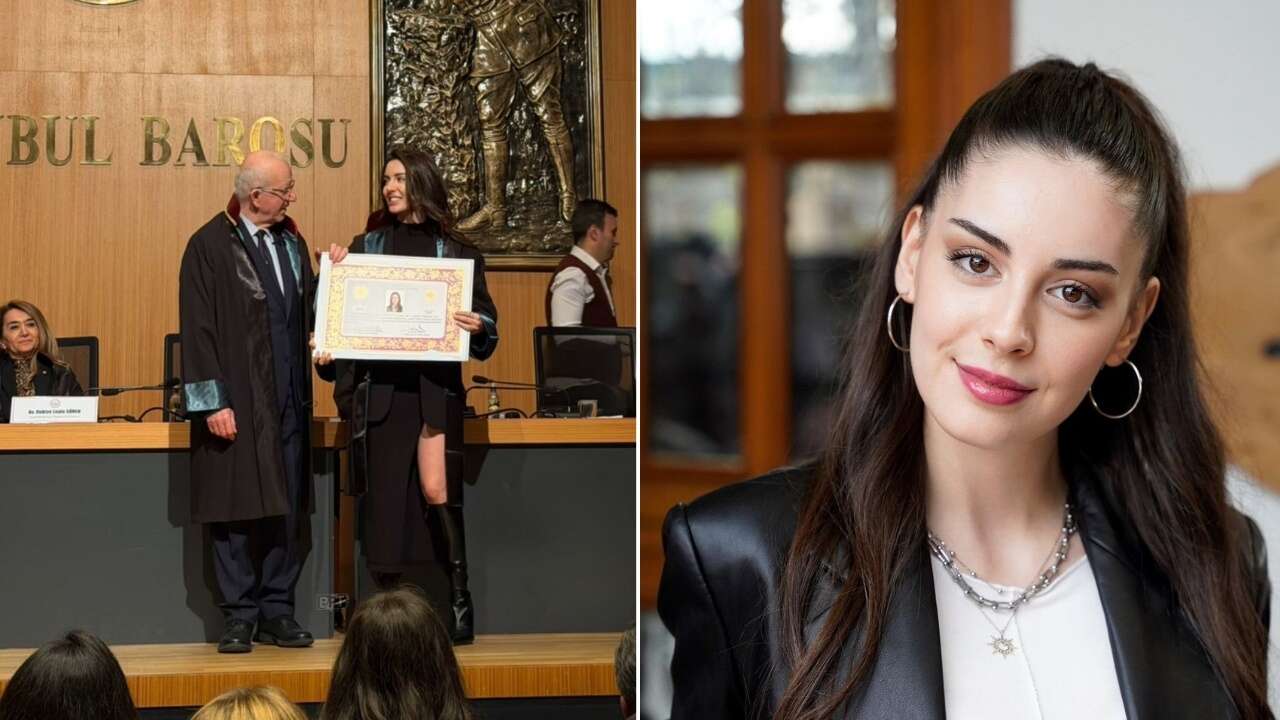 Genç oyuncu avukat oldu, cübbesini giydi