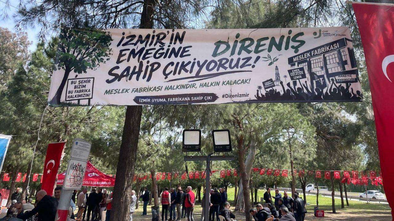 İzmir Meslek Fabrikası'nda nöbet sürüyor: 8 gün oldu...