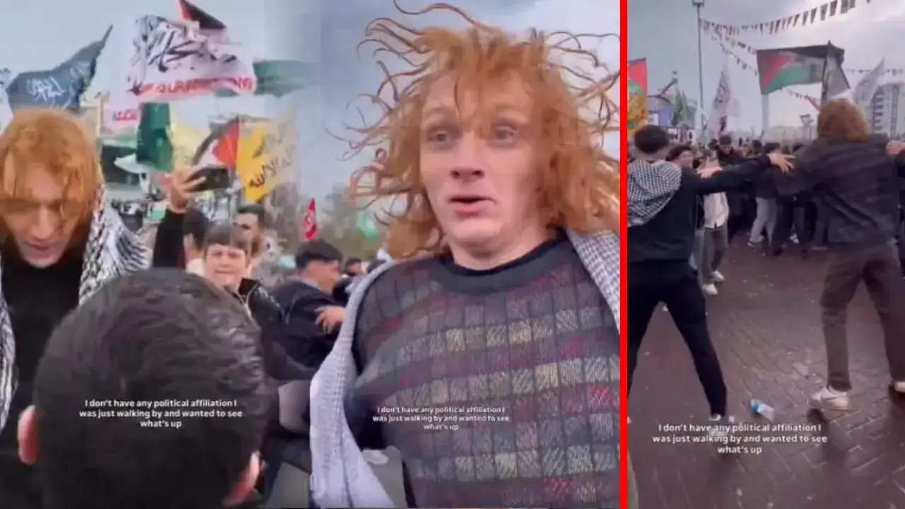 Hizbullah mitingine yanlışlıkla giren Amerikalı: Tekbir getirip, halay çekti