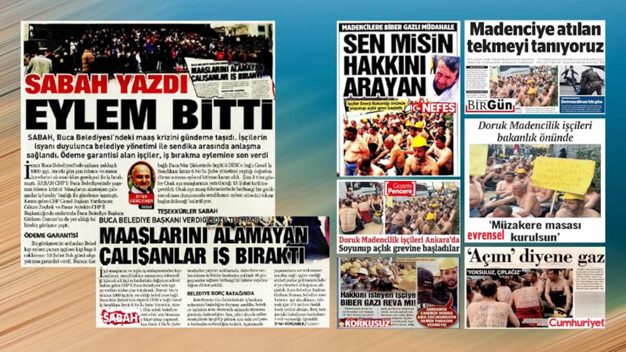 Faruk Bildirici yazdı: Belediye olunca 'Sabah yazdı eylem bitti' ama maden işçilerini yazmadı