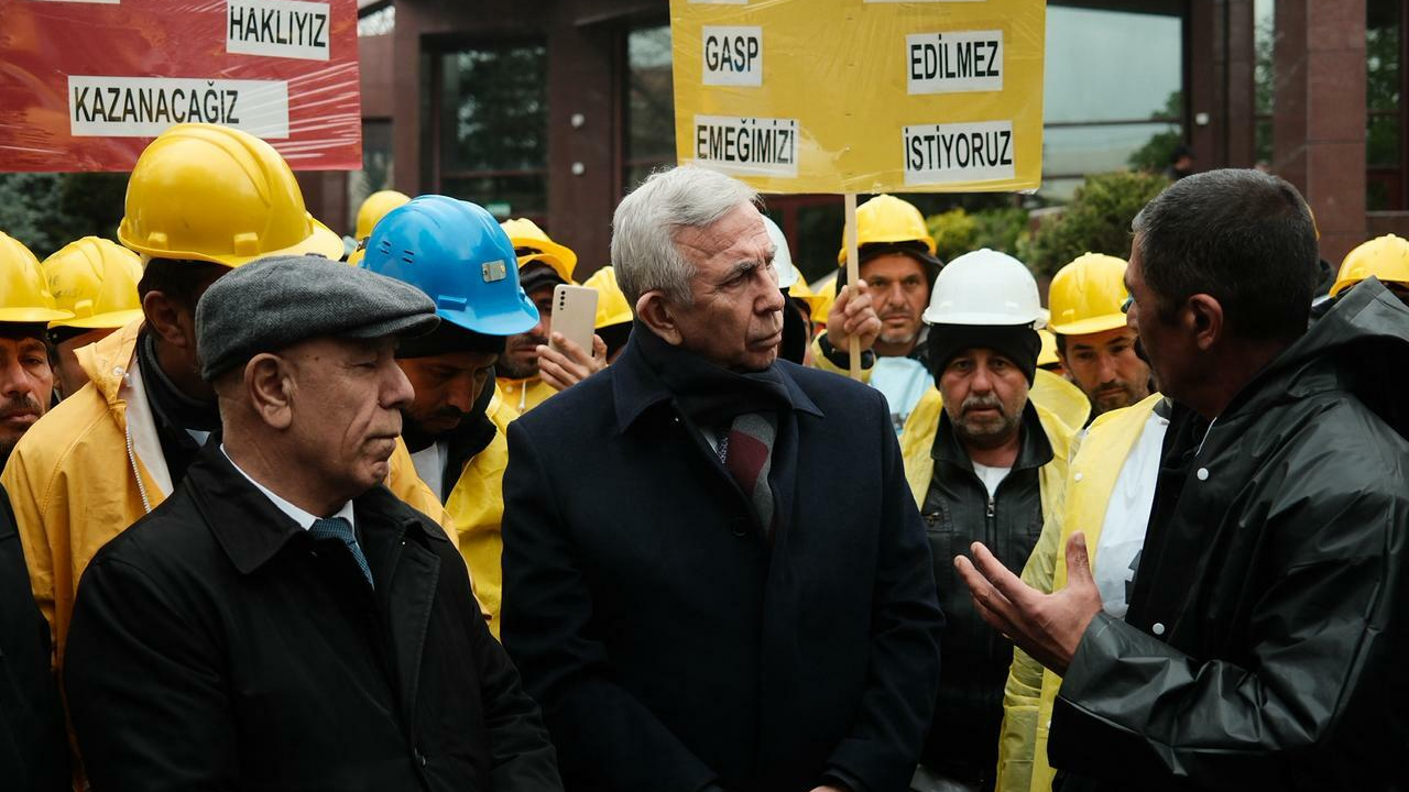 Mansur Yavaş, açlık grevindeki işçileri ziyaret etti