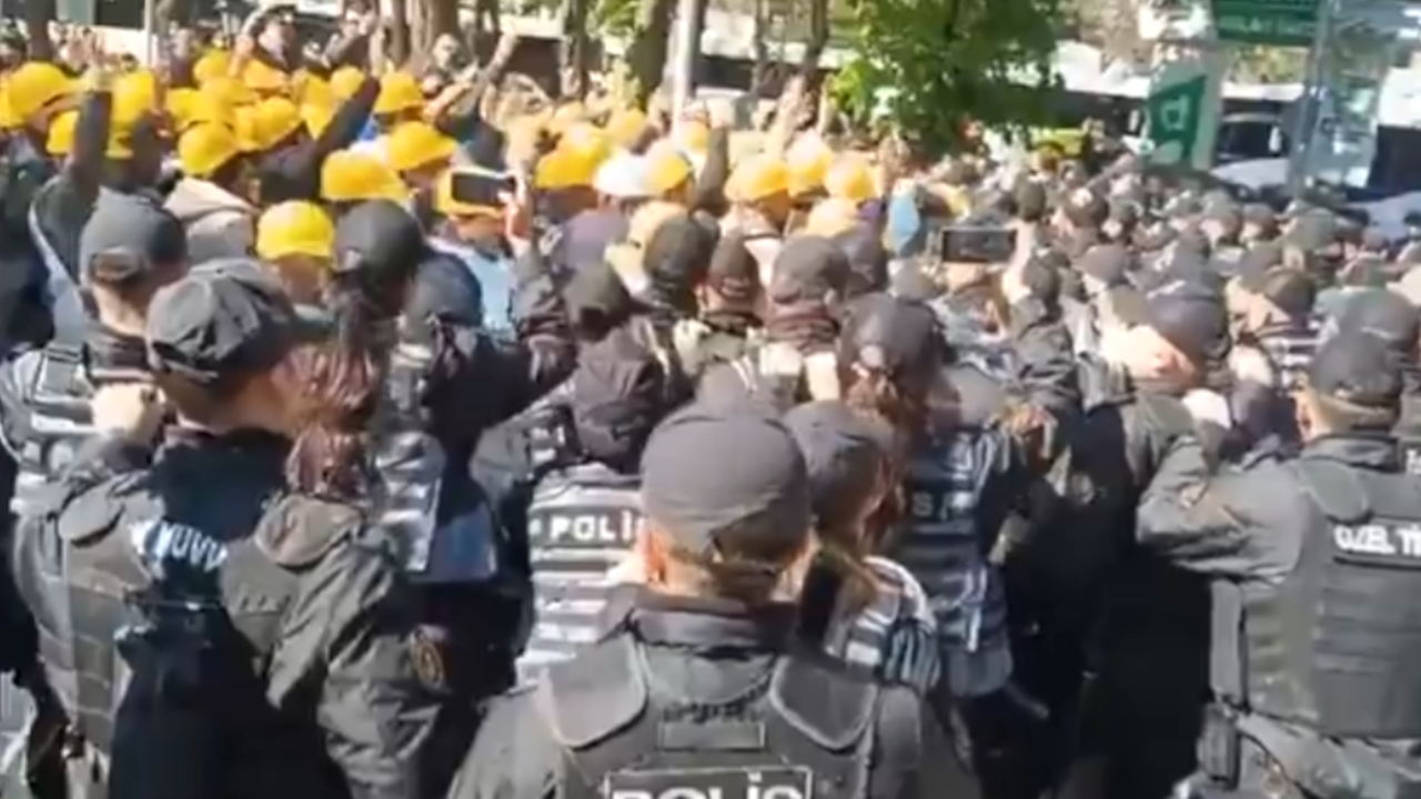 Ankara'da direnen madencilere polis ablukası