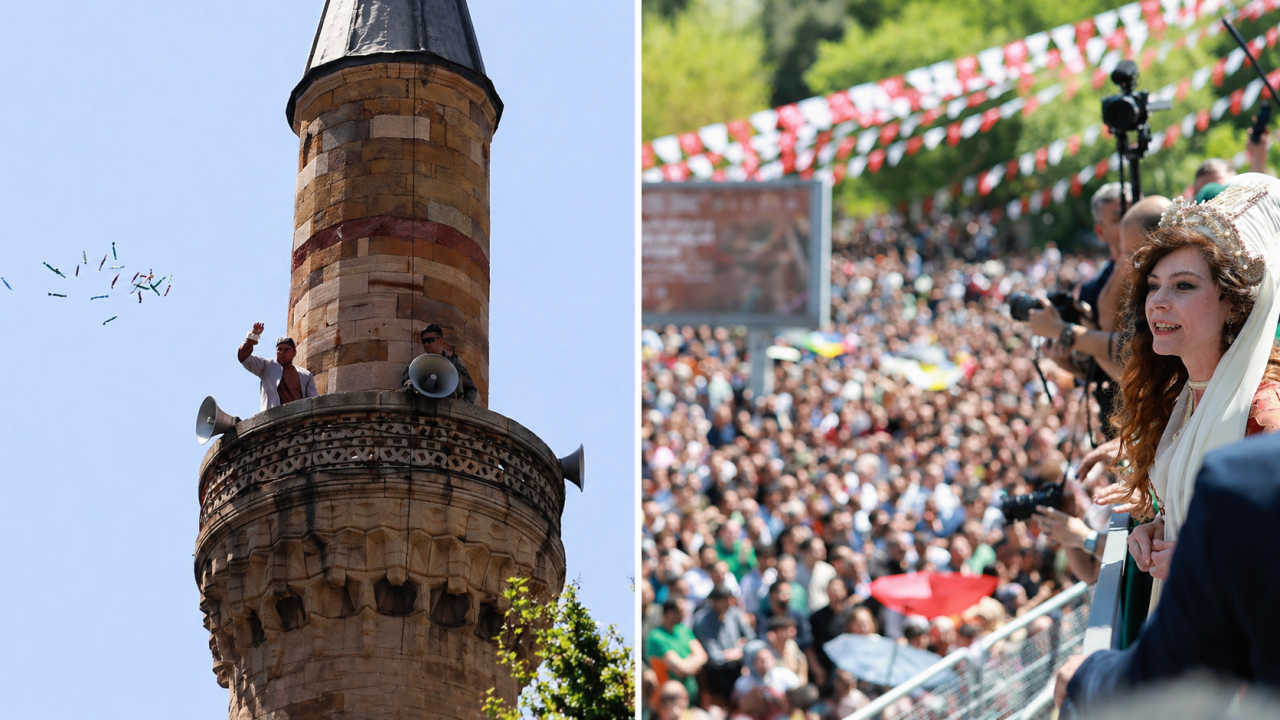 Manisa'da festival sona erdi: 10 ton mesir macunu saçıldı