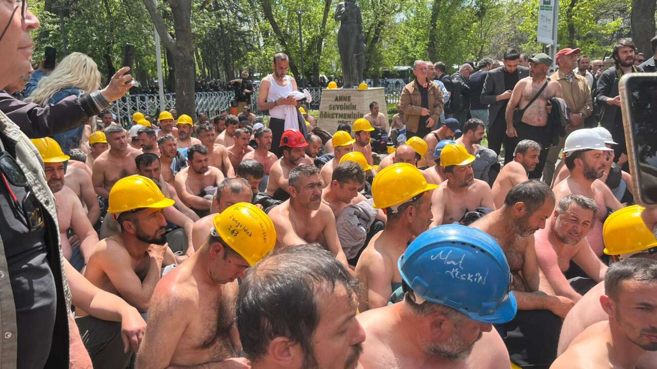 Doruk Madencilik işçilerine polis ablukası