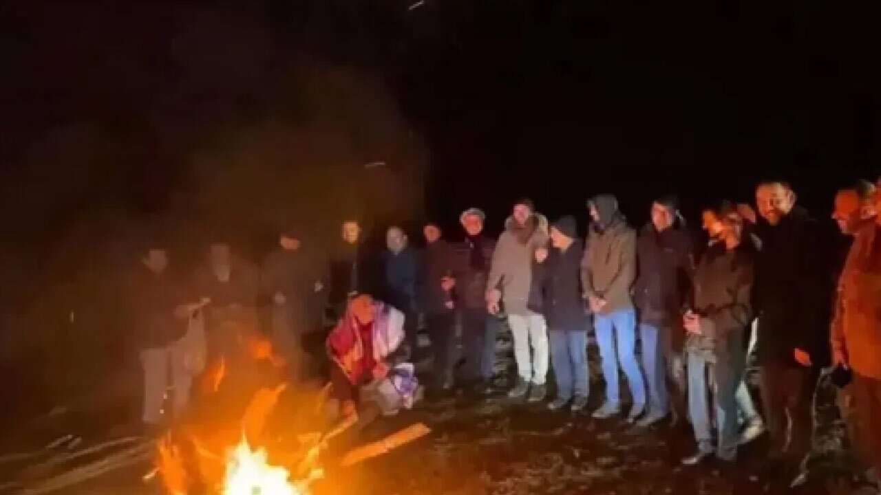 Perşembe yaylasına iş makineleri girdi ve halk nöbet başlattı