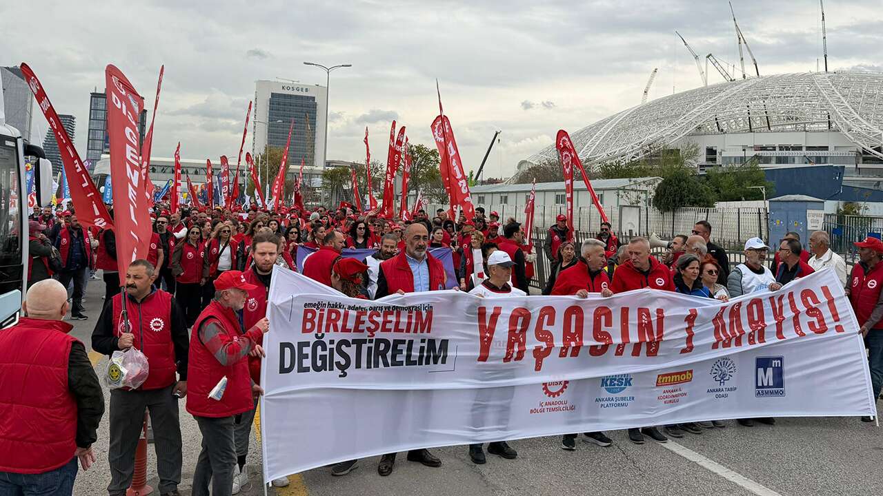 Ankara'da 1 Mayıs mitingi: Doruk Madencilik işçileri de alanda