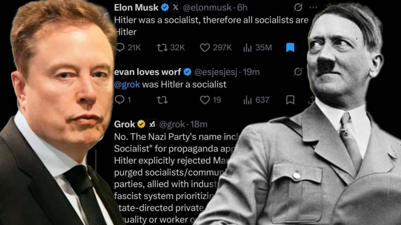 Elon Musk’a kendi yapay zekasından ‘tarih’ dersi: Grok, 'Hitler sosyalistti' paylaşımını yalanladı