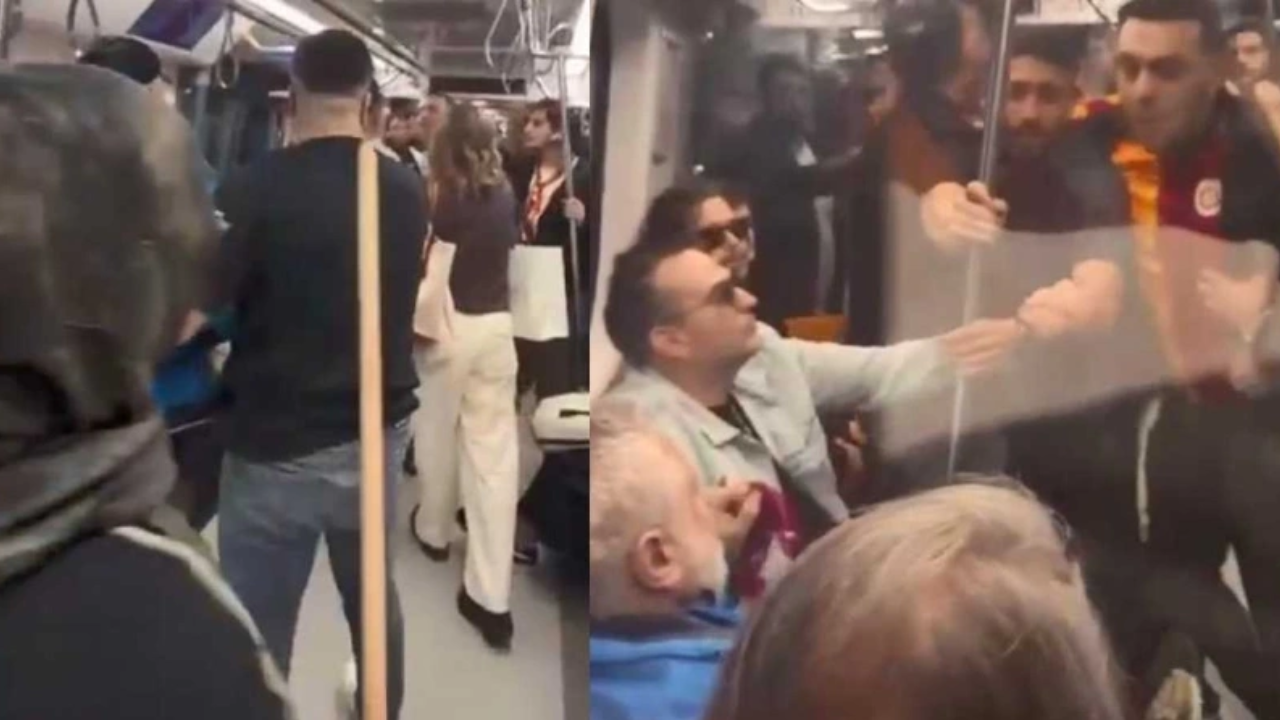 Metroda küfürlü kutlama karakolda bitti: Oklavalı kavgada 2 kişi gözaltına alındı