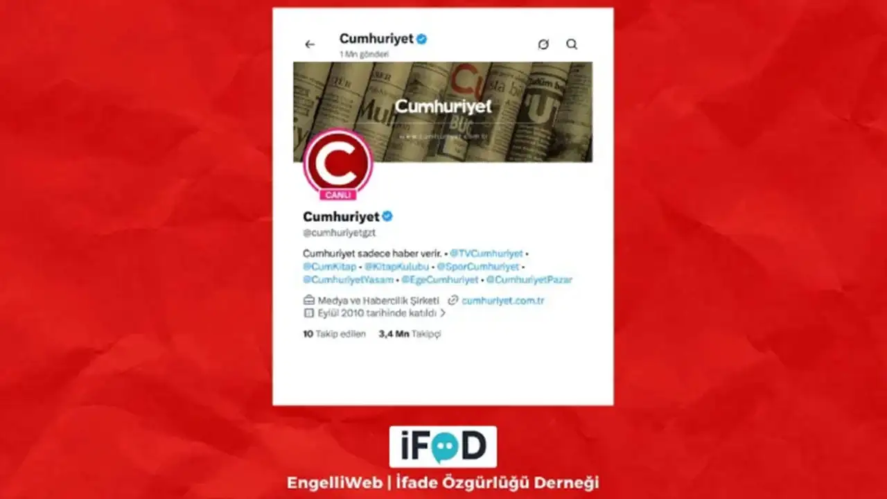 Cumhuriyet gazetesinin X hesabına engelleme: Milli güvenliğe tehdit gerekçesi