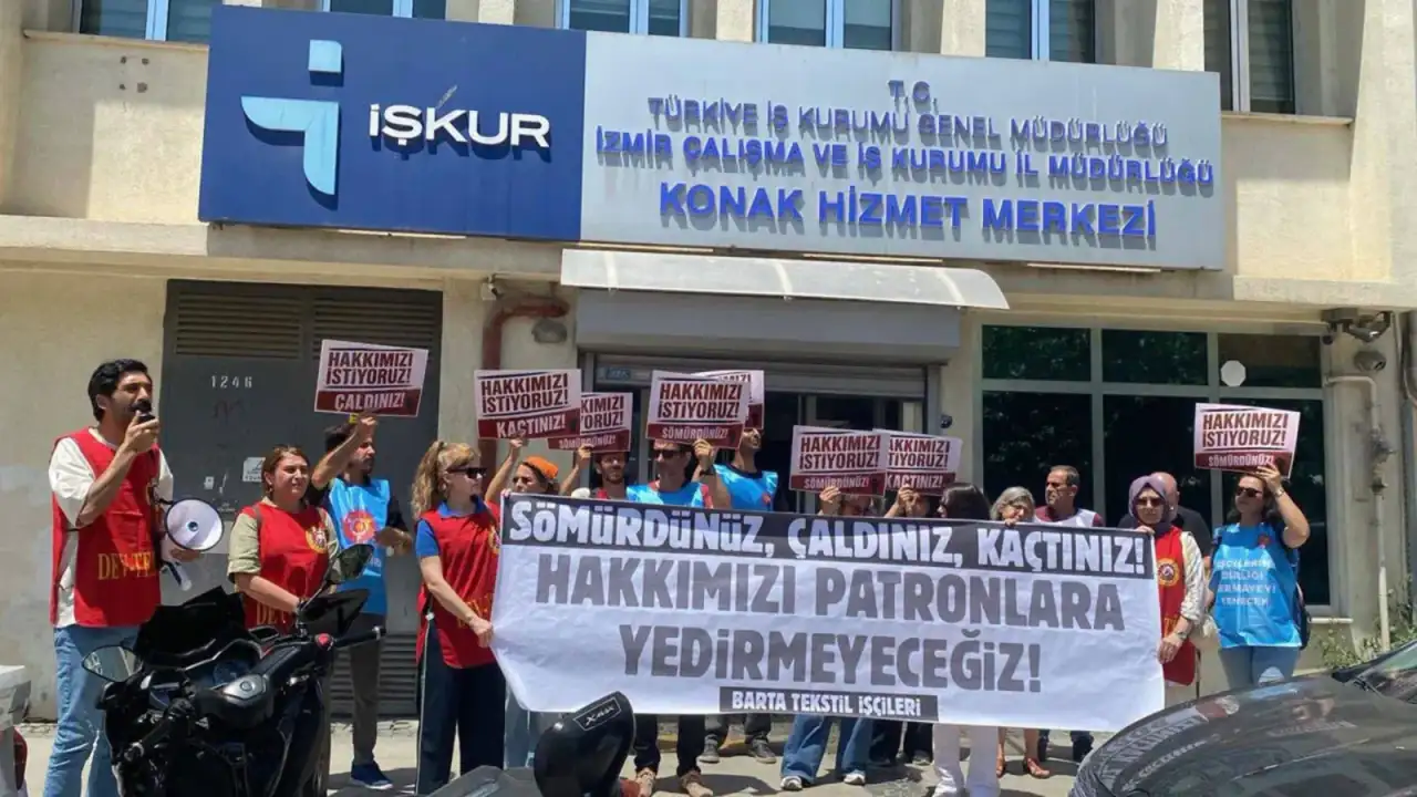 Tekstil işçilerinden İzmir'de eylem: Barta Tekstil