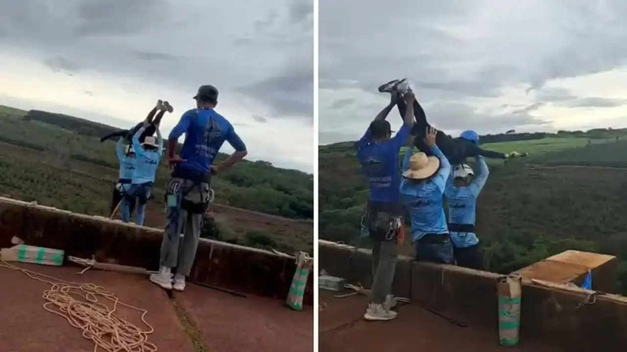 'Bungee jumping’ denemek isteyen genci bağlamadan 40 metreden attılar