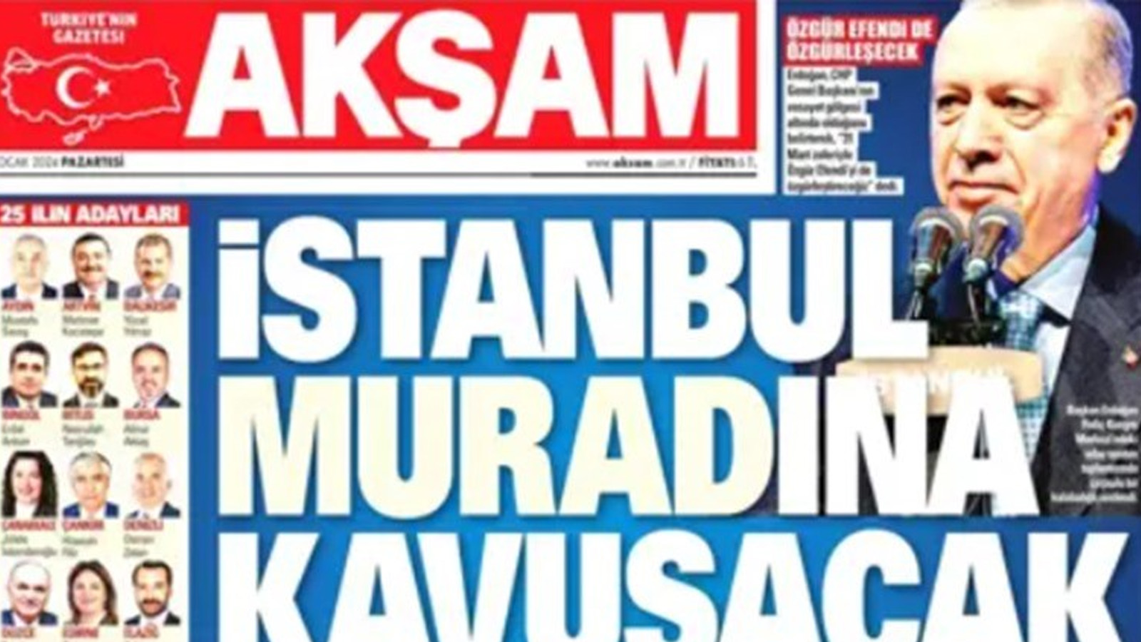Murat Kurum’un adaylığını gazete manşetlerinde böyle verdiler