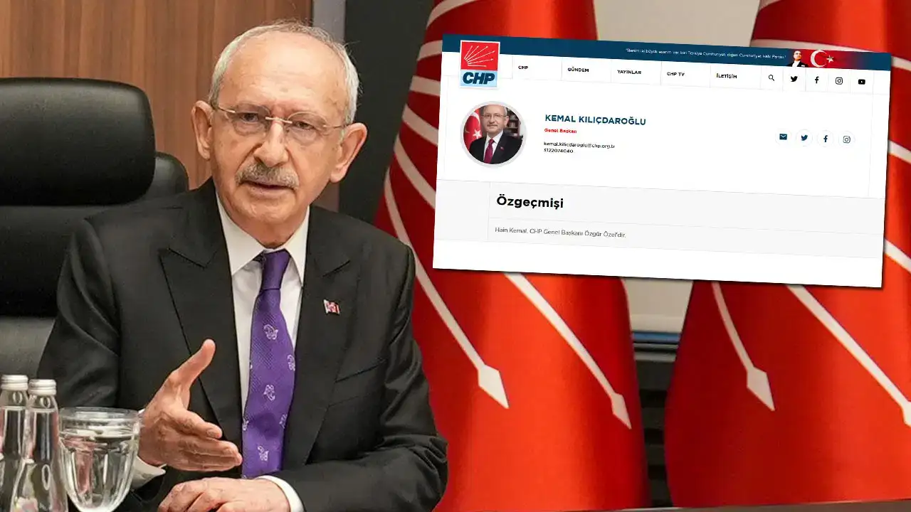 CHP'nin internet sitesine 'Hain Kemal' yazıldı