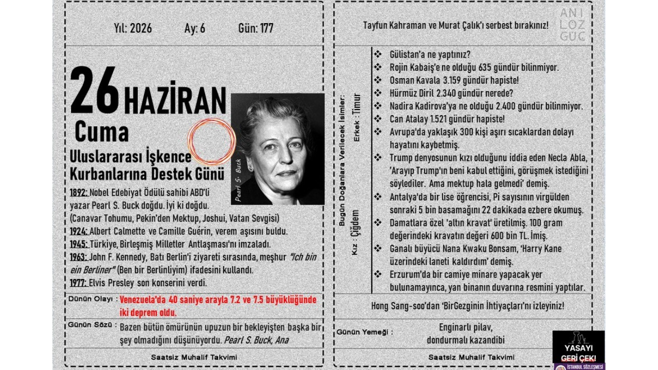Uluslararası İşkence Kurbanlarına Destek Günü