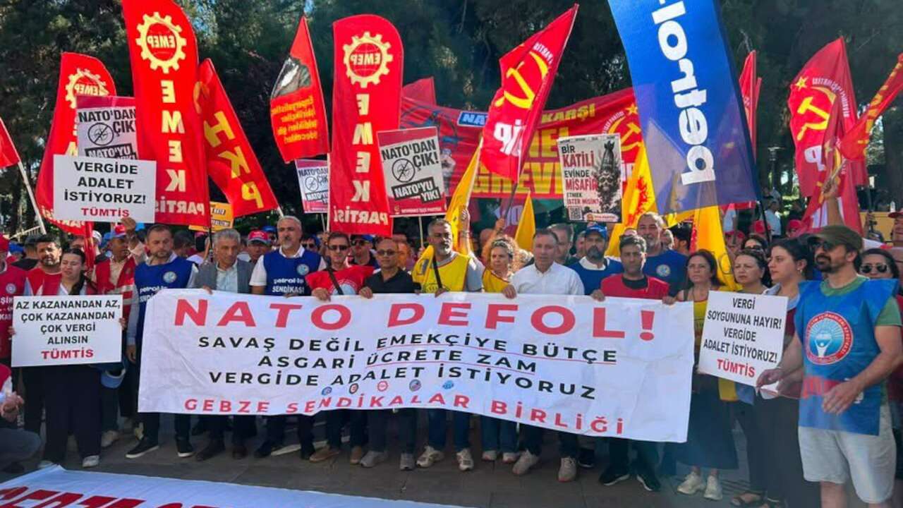 Gebze'deki NATO protestosunda provokasyon girişimi