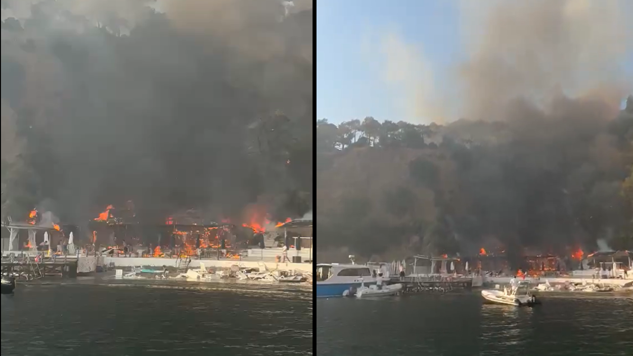 Büyükada’da korkutan yangın: Viranbağ Plajı’nda alevler yükseldi!