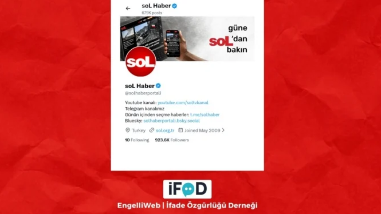 soL Haber'in X hesabına erişim engeli: Gerekçe ‘milli güvenlik ve kamu düzeni’