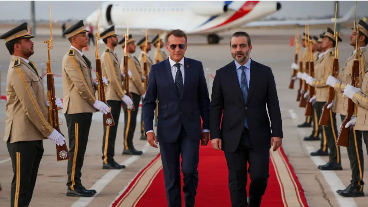Macron'un Suriye'de konakladığı otelin yakınlarında patlama