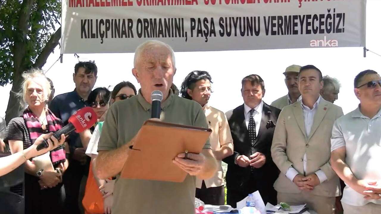 Sarıyerliler Kılıçpınar Ormanı'nda betonlaşmaya karşı eylemde