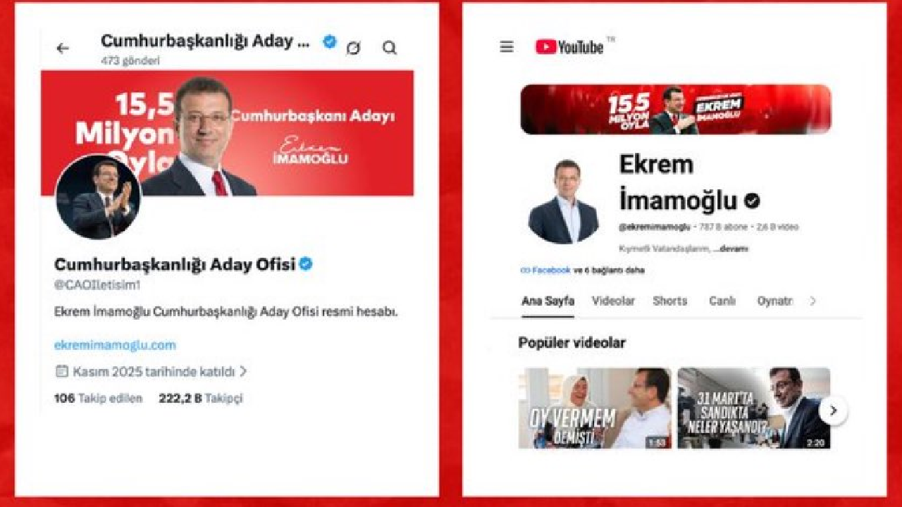 İmamoğlu'nun YouTube ve X hesabına erişim engeli! 'Milli güvenlik' gerekçesiyle dijital abluka