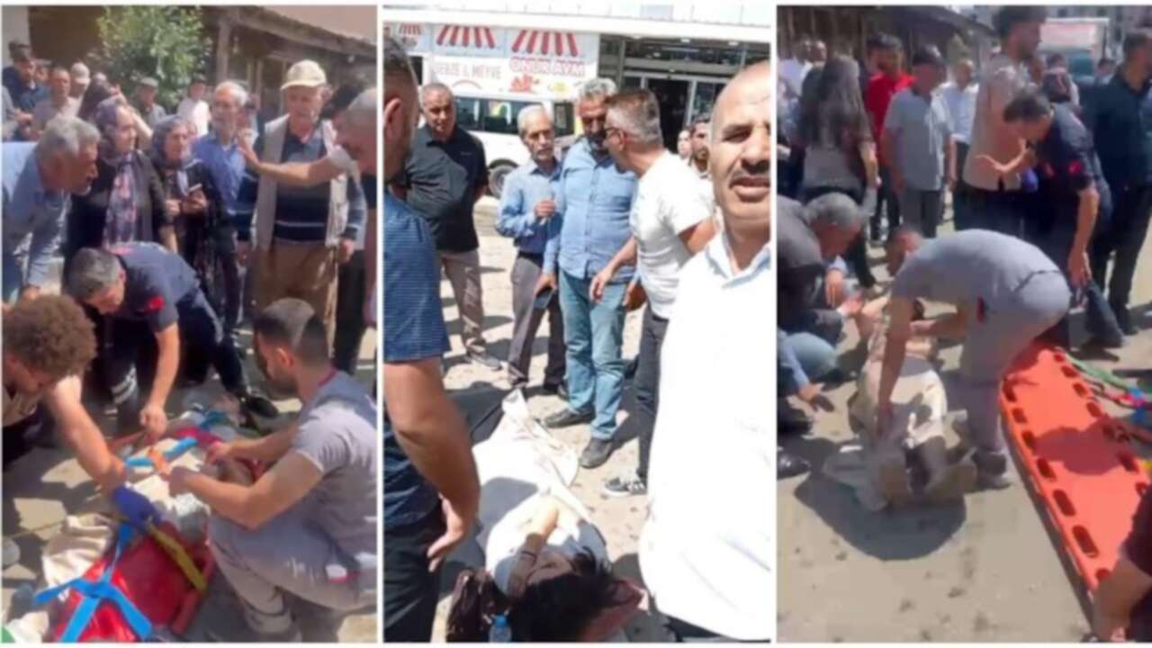 Zırhlı aracın çarptığı kadın yaralandı