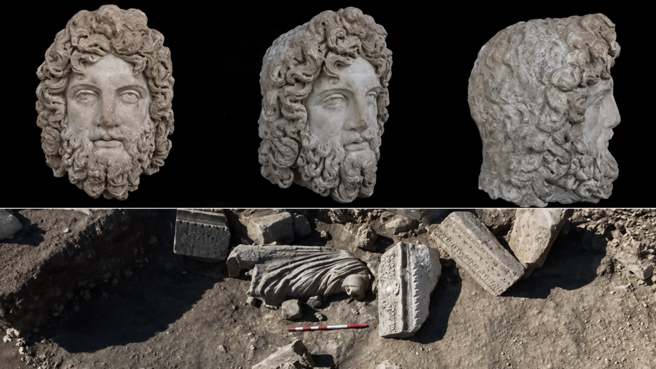 Aspendos'ta 1.800 yıllık şifa heykeli gün yüzüne çıkarıldı!