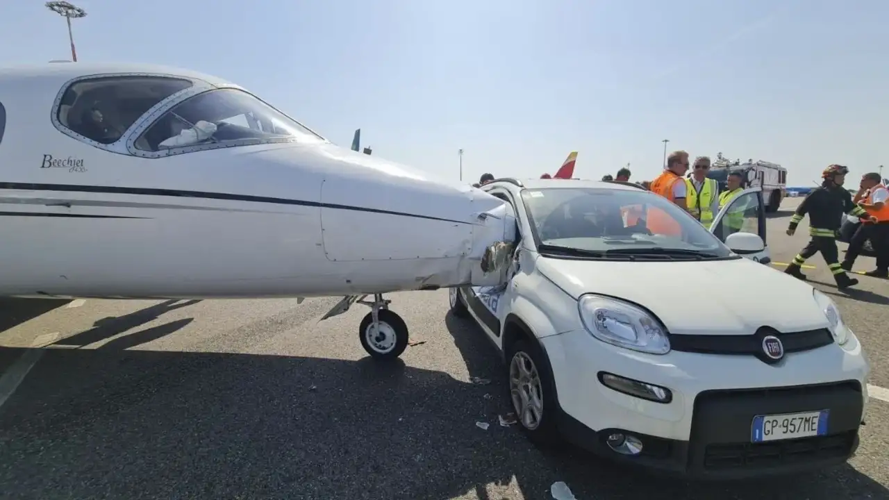 Böyle kaza görülmedi: Jet, araca çarptı!
